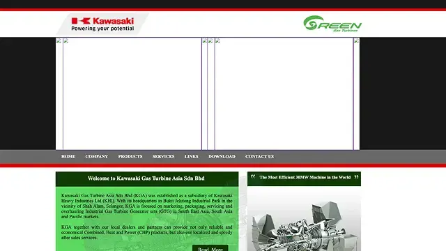 B2B Web Design: Before Kawasaki Gas
